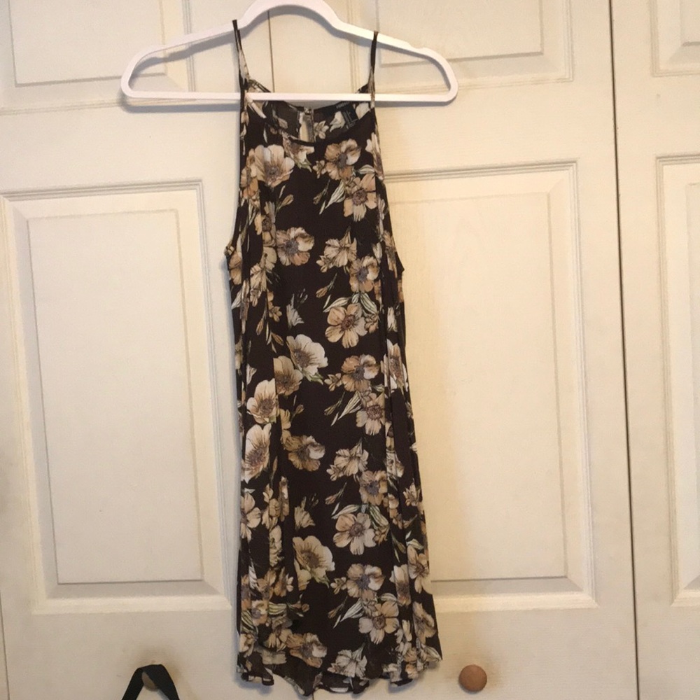 Floral Dark Brown Dress